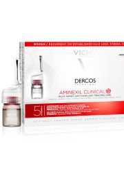 Vichy DERCOS AMINEXIL CLINICAL 5 21ampula za tretmane protiv opadanja kose,namenjeno za žene. Jača pričvršćenost za vlasi, podstiče jačinu i otpornost dlake.