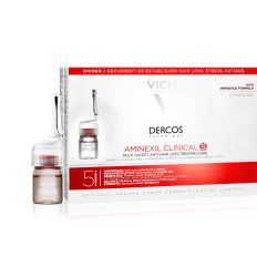 Vichy DERCOS AMINEXIL CLINICAL 5 21ampula za tretmane protiv opadanja kose,namenjeno za žene. Jača pričvršćenost za vlasi, podstiče jačinu i otpornost dlake.