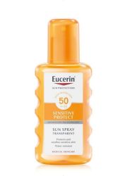 Eucerin SUN SPF50,200ml, nega kože lica i tela, sprej za zaštitu normalne i masne kože od sunčevog zračenja. Pogodna za kožu sa aknama, čak i kožu glave.