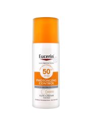 Eucerin SUN tonirana CC krema SPF50, 50ml tamna nijansa, namenjena je zaštiti i nezi svih tipova kože od štetnog UVA i UVB zračenja.