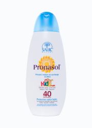 PRONASOL melem za sunčanje u pakovanju od 200ml SPF40 proizvod prirodnog porekla namenjen za zaštitu dečije kože od štetnog UVA i UVB zračenja.