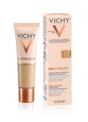 VICHY MinéralBlend nijansa 09 Agate hidratantni puder na bazi vode za postojan, svež i ravnomeran ten, za negu i lepotu kože lica. Sa termalnom vodom Vichy.