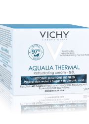 Vichy AQUALIA THERMAL Gel 50ml hidratantna krema za dnevnu negu normalne do mešovite kože lica. Hipoalergena, ispitana pod dermatološkim nadzorom.