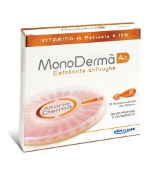 MonoDerma vitamin A ampule, 28 kom, za negu lica masne i problematične kože, koje sadrže čist vitamin A-retinol u koncentraciji od 0.15%  za obnavljanje epitela