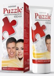 Puzzle hidratantna antibakteriska krema 50ml specijalno formulisana da čisti, neguje i vlaži problematičnu i masnu kožu lica sklonu pojavi akni i bubuljica.