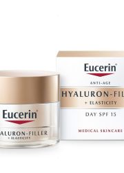 Eucerin Hyaluron-filler+elasticity, 50ml Anti-age dnevna krema, za negu lica za veću elastičnost i blistavost kože, sa manje bora. Sa UV filterom za zaštitu.