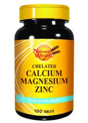 Natural Wealth Helirani kalcijum+magnezijum+cink 100 tableta