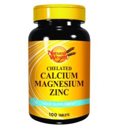 Natural Wealth Helirani kalcijum+magnezijum+cink 100 tableta