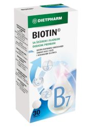 Biotin tablete predstavljaju dodatak ishrani namenjen za održavanje zdrave kose i kože i normalnih sluznica.