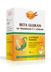 Natural Wealth Beta glukan+cink+vit C 20 kesica