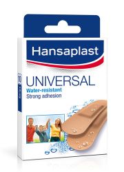 Hansaplast flasteri Universal 10 komada vodootporan sa nelepljivim jastučićem koji štiti ranu i materijalom koji omogućuje koži disanje.