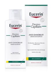 Eucerin DermoCapillaire 250ml krem šampon protiv masne peruti namenjen za osetljivu kožu glave praćenu masnom peruti. Savetuje se i kod seboreičnog dermatitisa.