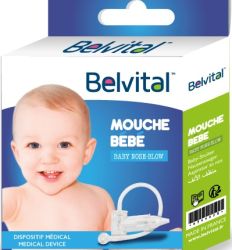 Nosni aspirator Belvital, predstavlja efikasno sredstvo za uklanjanje sekreta  iz nosića beba - aspirator za nos za bebe