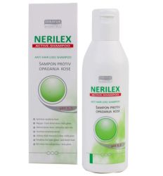 NERILEX šampon protiv opadanja kose 100ml temeljno čisti koren kose i kožu glave i sprečava prerano opadanje i proređivanje vlasi kose.
