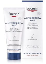 Eucerin UreaRepair Plus krema za stopala sa 10% uree+laktat, u pakovanju od 100ml, ublažava stanje izrazito suve i grube kože stopala.