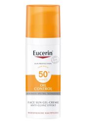 Eucerin SUN gel-krem (oil control) SPF50+ za lice 50ml namenjen je svakodnevnoj zaštiti masne kože lica i kože lica sklone aknama od UVA i UVB zraka.