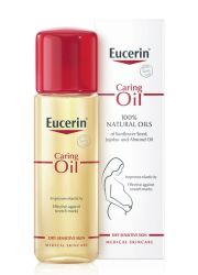 Eucerin Caring Oil 125ml ulje za negu tela protiv strija za potrebe osetljive kože,čak i tokom trudnoće.Sadrži vitamin E i čista biljna ulja koja ojačavaju kožu