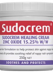 Sudocrem 250g za svakodnevnu negu zaštitu kože prekrivene pelenama izložene iritantnim materijama stolice i mokraće. Regeneracija iritacija kože i dermatitisa.