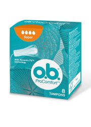 O.B. tamponi ProComfort super 8kom sa silk touch omotačem za lakše postavljanje i uklanjanje. Za dane sa srednje jakim i jakim ciklusom.