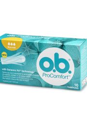 O.B. tamponi ProComfort normal 16kom sa silk touch omotačem za lakše postavljanje i uklanjanje. Za dane sa slabijim i srednje jakim ciklusom.