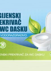 Higijenski prekrivač za wc dasku 10kom izrađeni od 100% vodorazgradivog papira za upotrebu na svim javnim mestima, bolnice, vrtiće, radna mesta, putovanja.