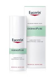 Eucerin DermoPURE Adjunctive soothing cream 50ml, komplementarna hidrantna krema namenjena je za negu dehidrirane masne i problematične kože lica sklonu aknama.