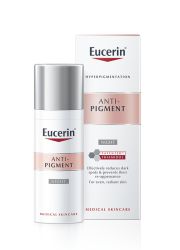 Eucerin Anti-pigment noćna krema 50ml za negu kože lica i tela sadrži Tiamidol koji klinički i dermatološki dokazano smanjuje tamne fleke i sprečava ponovni nastanak