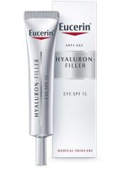 Eucerin Hyaluron-filler EYE SPF15,15ml krema za negu kože lica područja oko očiju sa hijaluronskom kiselinom i UV filterima za zaštitu od UV zraka.