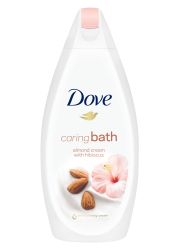 Dove CaringBath 700ml kupka za telo sa bademom i cvetom hibiskusa neguje i obavija vašu kožu tela mekoćom uz prijatan, osvežavajući osećaj.