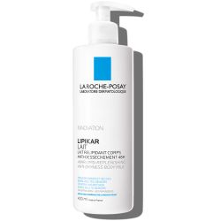La Roche-Posay Lipikar mleko 400ml, za negu tela, namenjeno za osetljivu i suvu kožu dece i odraslih. Preparat za regeneraciju kože kod atopijskog dermatitisa.