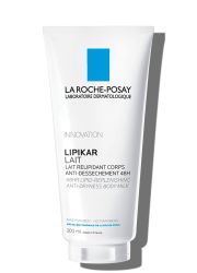 La Roche-Posay Lipikar mleko 200ml, za negu tela, namenjeno za osetljivu i suvu kožu dece i odraslih. Preparat za regeneraciju kože kod atopijskog dermatitisa.