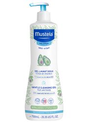 Mustela nežan gel za pranje kose i tela, 750ml, za svakodnevnu higijenu i negu kože i kose, namenjena za bebe, decu i odrasle. Hidrira i hrani kožu.