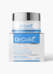 Dr Colić Sensitiv 50ml, Anti-age dnevna krema za negu kože lica. Sadrži hijaluronsku kiselinu neophodnu za  zdravo i zategnuto lice. Usporava proces starenja.