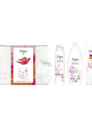 Za nežnu kožu tela Nourishing Secret Dove set u neseseru - Gel za tuširanje, dezodorans i losion, sa lotusovim cvetom i pirinčem, činiće vašu kožu svilenkastom.