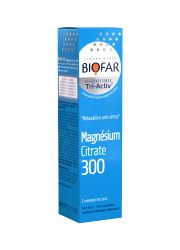 Biofar Citrate 300 TriActiv magnezijum kompleks vitamina namenjeni kod ublažavanja stresa i nervoze i smanjuju grčeve u mišićima.