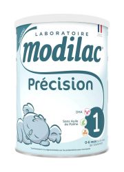 Modilac Précision 1 adaptirano mleko za bebe, od 0 do 6 meseci, je mlečna formula BEZ GLUTENA, specifično da zadovolji nutritivne potrebe odojčadi.