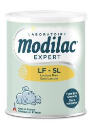 Modilac EXPERT LF – SL, adaptirano mleko za bebe, za odojčad od rođenja, je mlečna formula BEZ LAKTOZE, specifično da zadovolji nutritivne potrebe odojčadi.