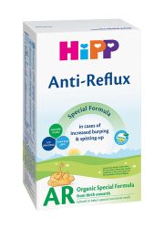 HIPP Anti-Reflux Organic, adaptirano mleko, namenjeno je za odojčad od rođenja, protiv bljuckanja i povraćanja (antirefluks). Sa Omega 3 i 6 masnim kiselinama.