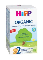 HIPP Organic 2, adaptirano mleko, namenjeo za uzrast beba od 6. meseca života je idealno za prehranu beba koja su na mešovitoj ishrani. 