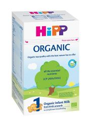 HIPP Organic 1, adaptirano mleko,  namenjeo za uzrast odojčeta od rođenja, je idealno za prehranu odojčeta koja se dohranjuju. 