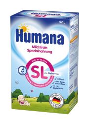 Humana SL je specijalna formula na bazi soje bez mleka za odojčad i malu decu koja su intolerantna na proteine i/ili laktozu iz mleka