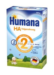 Humana HA 2 je prelazna formula za ishranu beba starijih od 6 meseci sa alergijskom predispozicijom, prilagođena povećanim nutritivnim potrebama.