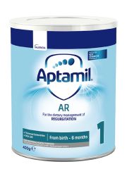 Aptamil AR (Anti-Regurgitation), 400gr, je adaptirana formula za bebe koje bljuckaju više nego je normalno.