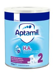 Aptamil HA (Hypo-Allergenic) 2 je specijalno napravljeno mlečna formula kako bi se kod odojčeta smanjio rizik od pojave alergija, u uzrastu od 6. meseca života 