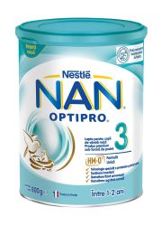 Néstle NAN 3 Optipro je adaptirano mleko namenjeno ishrani male dece od 12 meseci - bez glutena