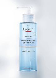 Eucerin DermatoCLEAN 200ml osvežavajući gel za negu i čišćenje namenjen za normalnu i kombinovanu osetljivu kožu lica.Uklanja nečistoću i šminku, ne isušuje kožu