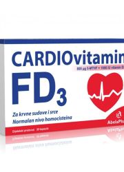 Cardiovitamin FD3 dijetetski preparat, 30 kapsula koji doprinosi normalnoj funkciji srca,metabolizmu homocisteina i stvaranju kolagena za funkciju krvnih sudova