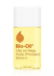 Bio-oil Natural 60ml, ulje sa 100% prirodnih sastojaka za poboljšanje kože,posebno kod ožiljaka, strija i neujednačenog tena.Dehidrira kožu i usporava starenje.