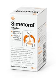 Simetoral emulzija 50ml za lečenje gastrointestinalnih tegoba, gasovi, nadutost, podrigivanje, grčevi za bebe. Pogodan za noverođenčad, trudnice i dojilje.