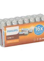 Philips LongLife baterije AAA R03 16 komada 1,5V, sa tehnologijom cink hlorida garantuje dug radni vek baterije do 3 godine.